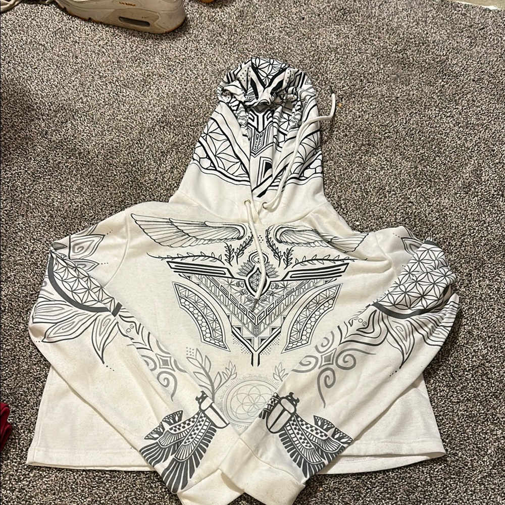 Graphic Hoodie with Tribal Design